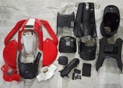 REVİVAL 50cc KAPORTA SET  KIRMIZI BEYAZ 25 PARÇA