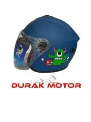 ÇOCUK KASKI ERKEK MAVİ ÇENESİZ  İTHAL.