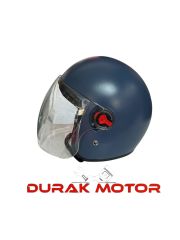 ÇENESİZ KASK MAT MAVİ İTHAL