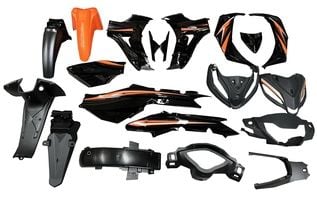 RKS SNİPER 100 KAPORTA SETİ TURUNCU SİYAH OEM