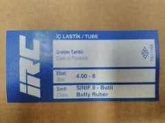 İÇ LASTİK 4.00-8 (EĞRİ SİBOP) (8587) IRC TR87