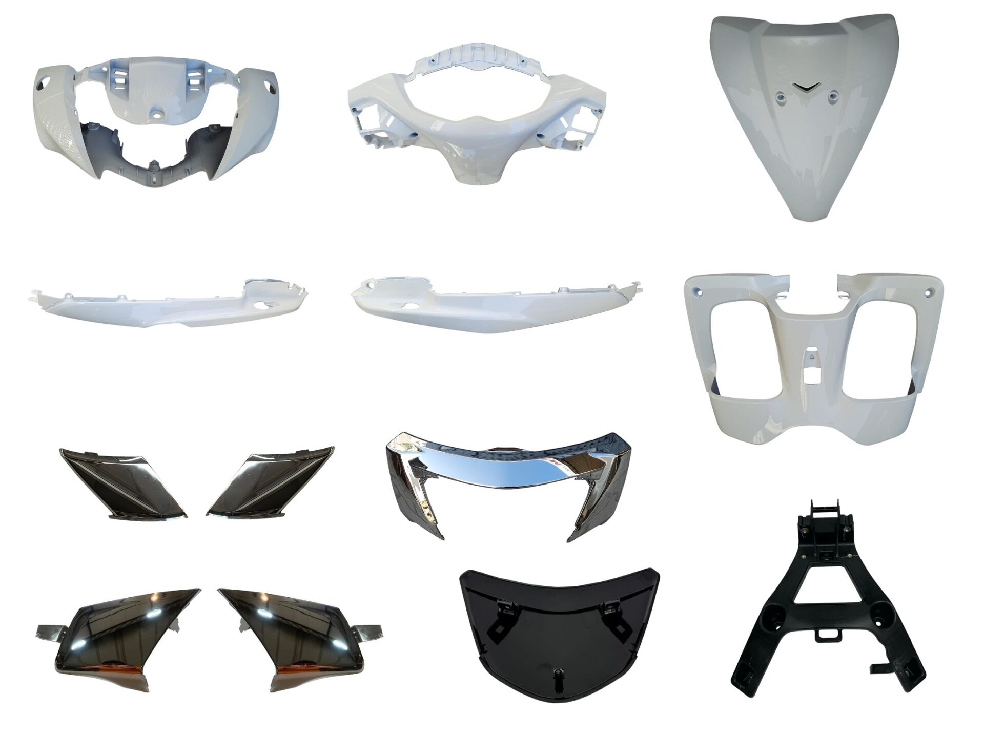 Tvs Jupiter 125 cc Kaporta Seti Beyaz 13 Parça